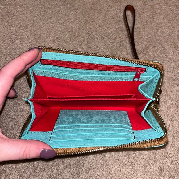 Dooney & Bourke Pebble Grain Folded Zip Wristlet - Picture 4 of 5